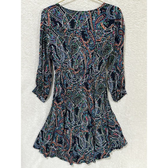 Anthropologie Maeve Womens Multicolor Maplewood Paisley Long Sleeve Dress Size S - Picture 6 of 11